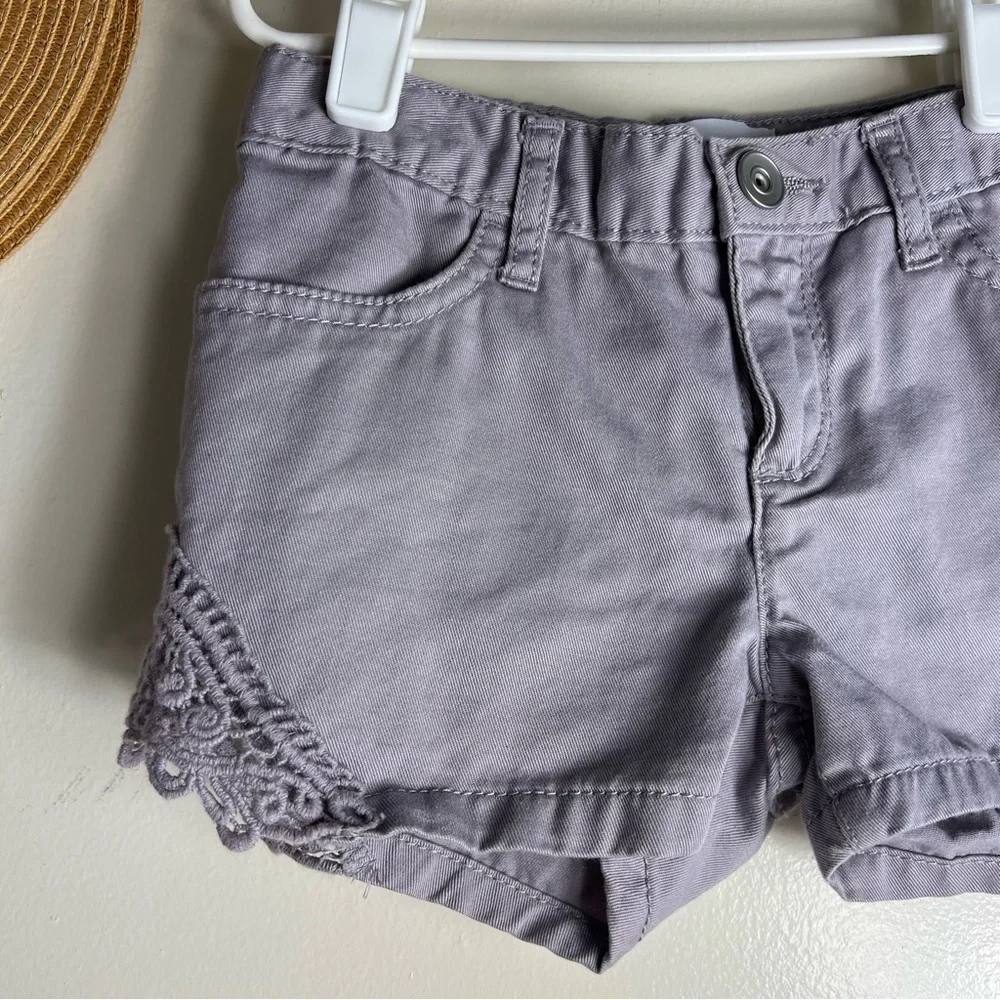 The‎ Children's Place Slate grey Lace trim shorts 5